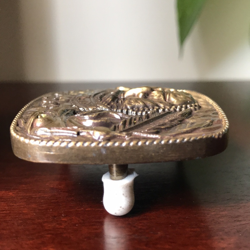 Western Chief Rectangle Solid Brass Belt Buckle - image 8